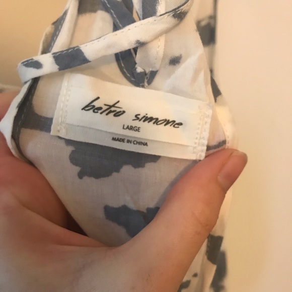 Betro simone sheer racerback grey challis romper - Picture 8 of 8